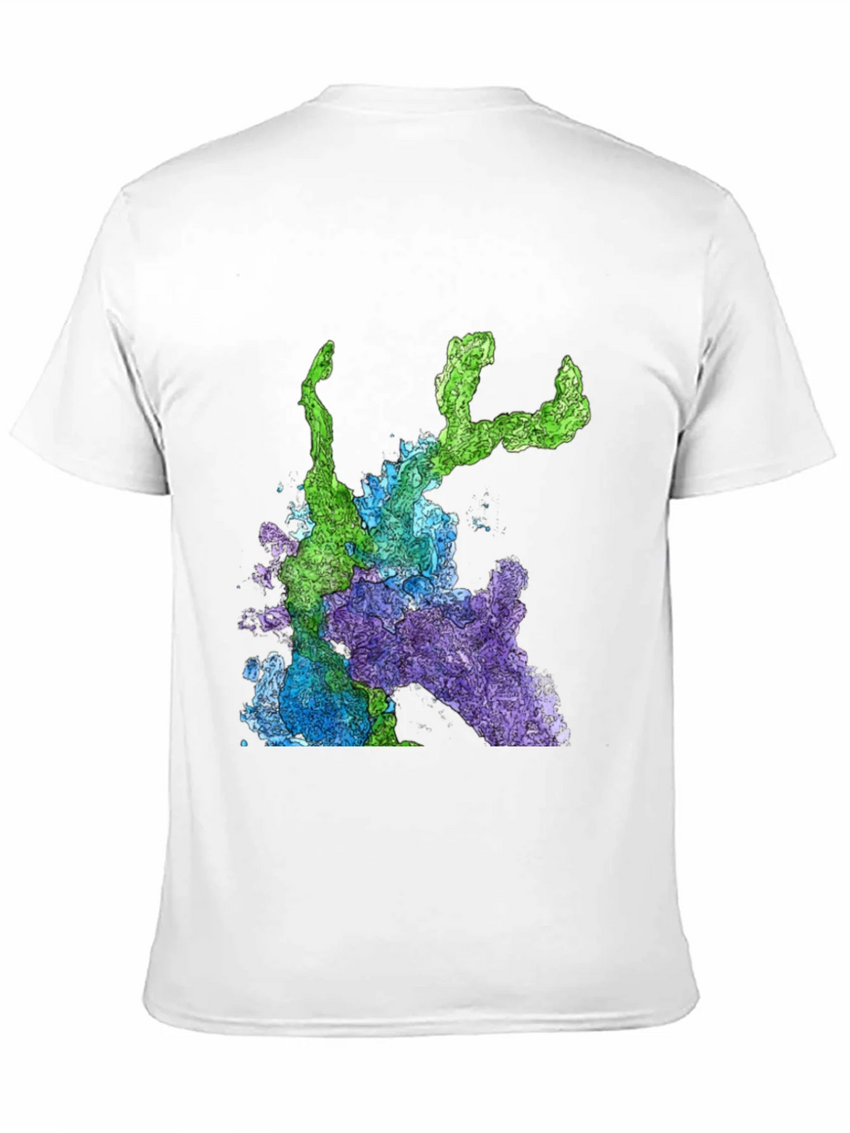 Abstract Art Graphic Print T-Shirt - Mens Black Tee product image 8