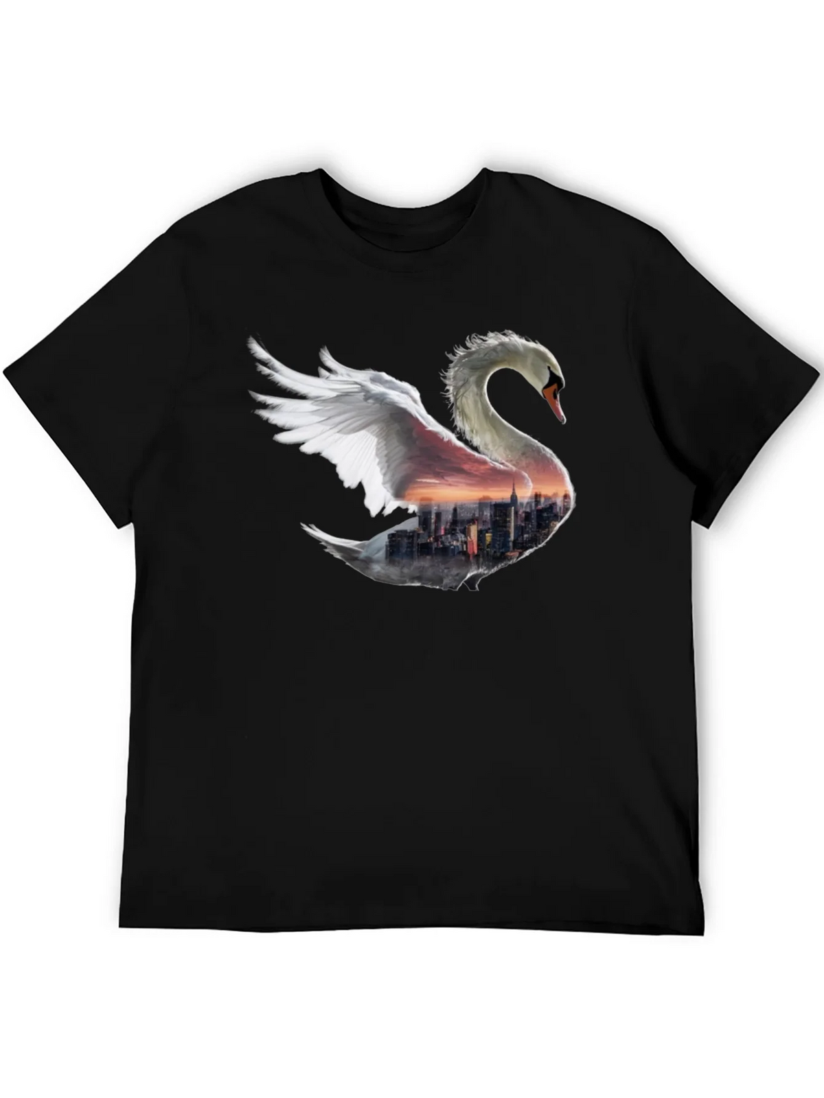 Swan Skyline Graphic T-Shirt - Unique Design product image 5