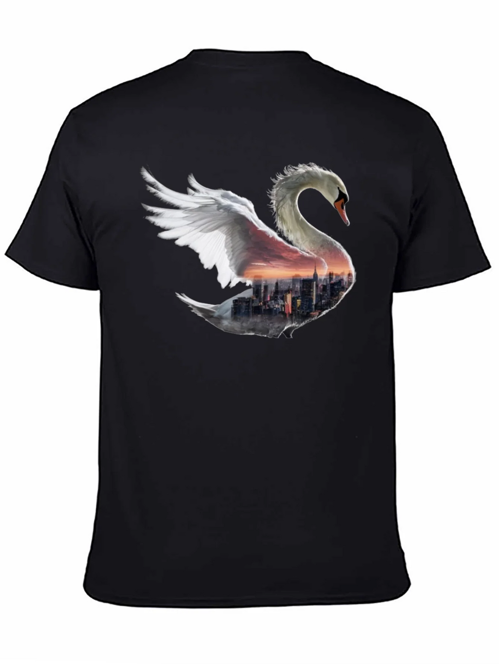 Swan Skyline Graphic T-Shirt - Unique Design product image 4