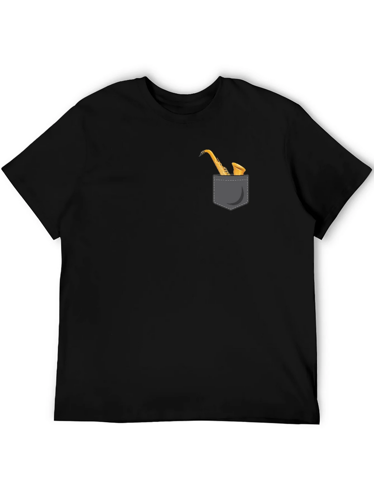 Saxophone Pocket Graphic Tee - Classic Black product image 5