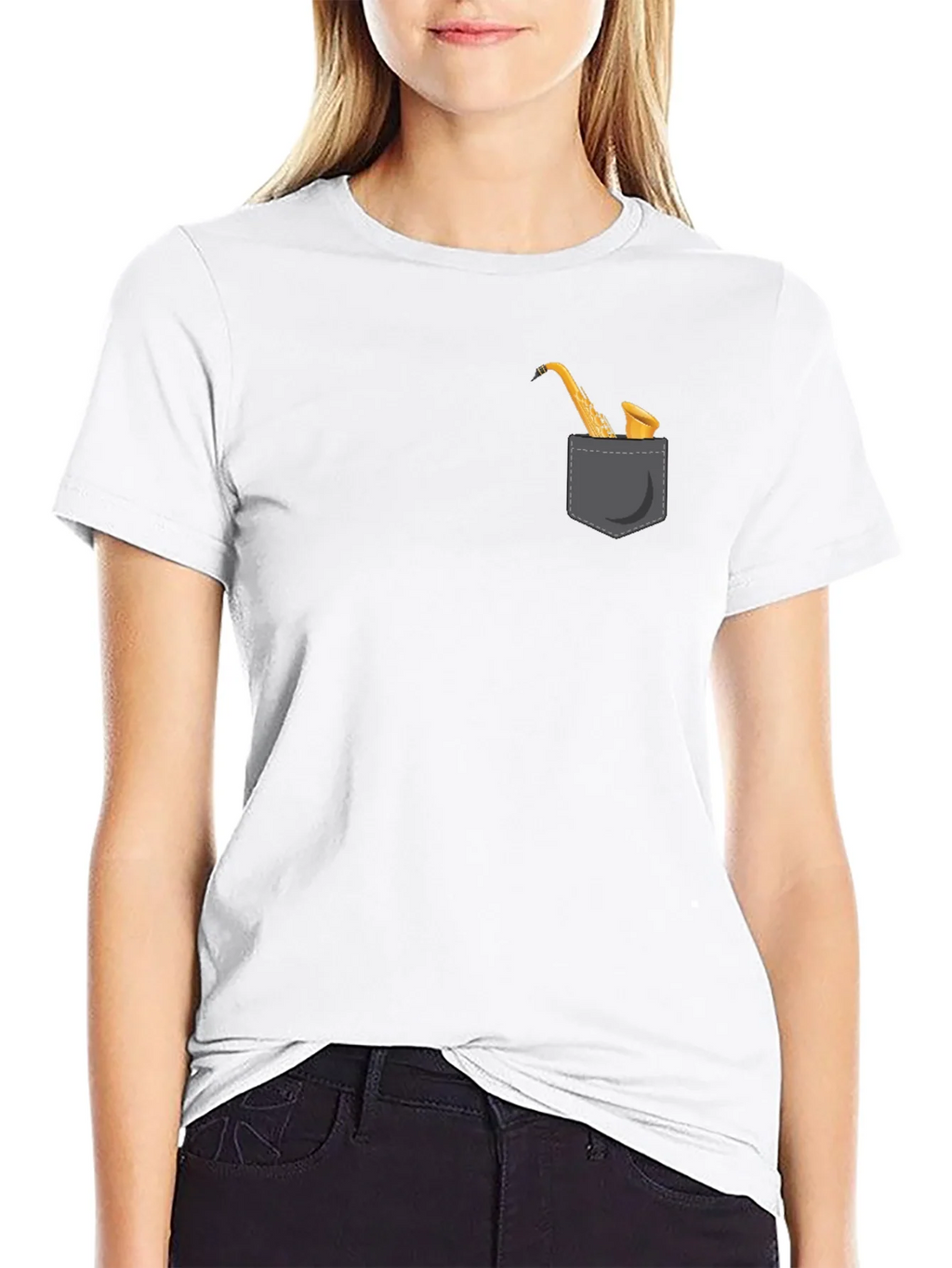 Saxophone Pocket Graphic Tee - Classic Black product image 8