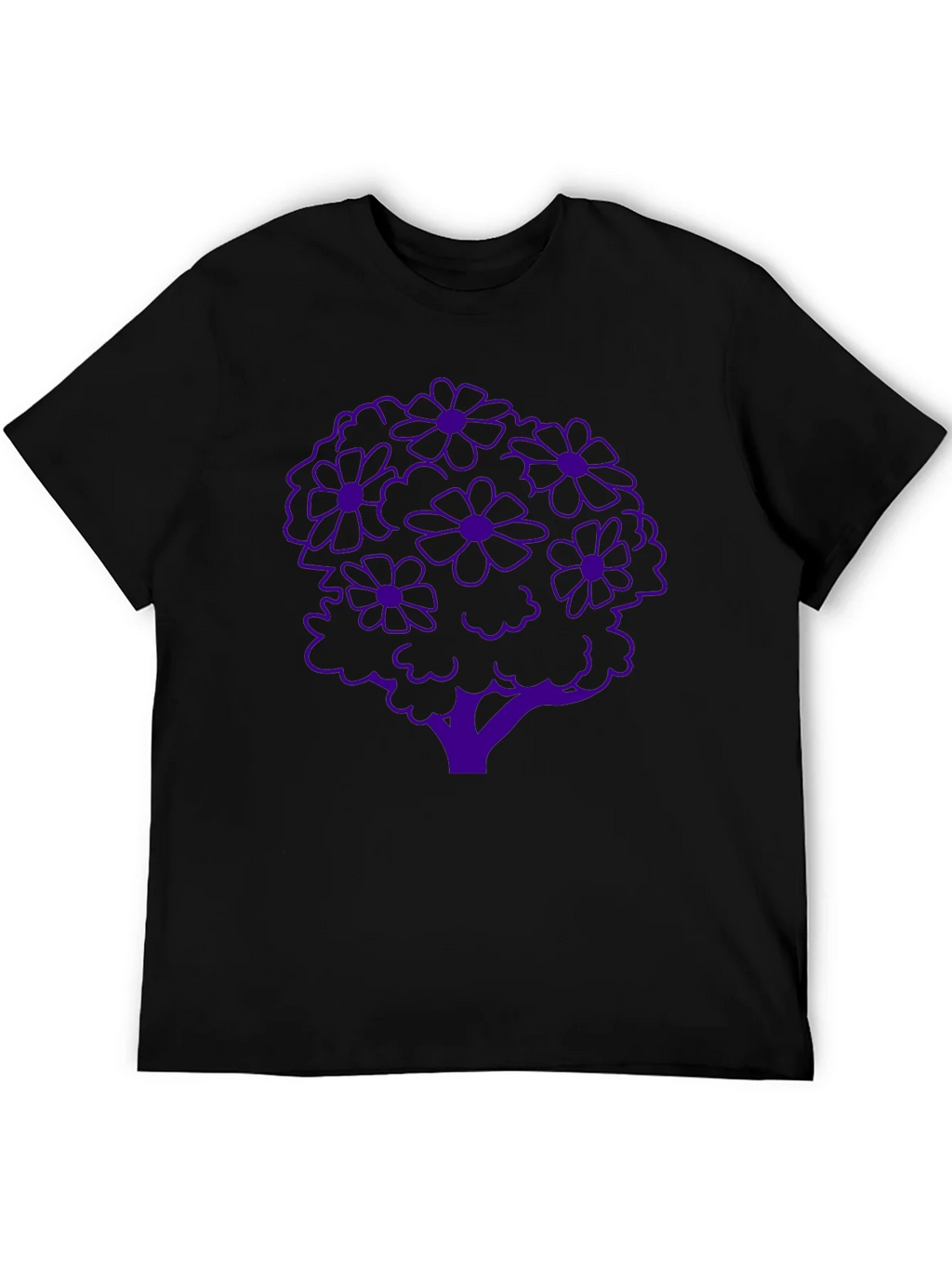 Floral Tree Graphic Tee - Stylish Black T-Shirt product image 5
