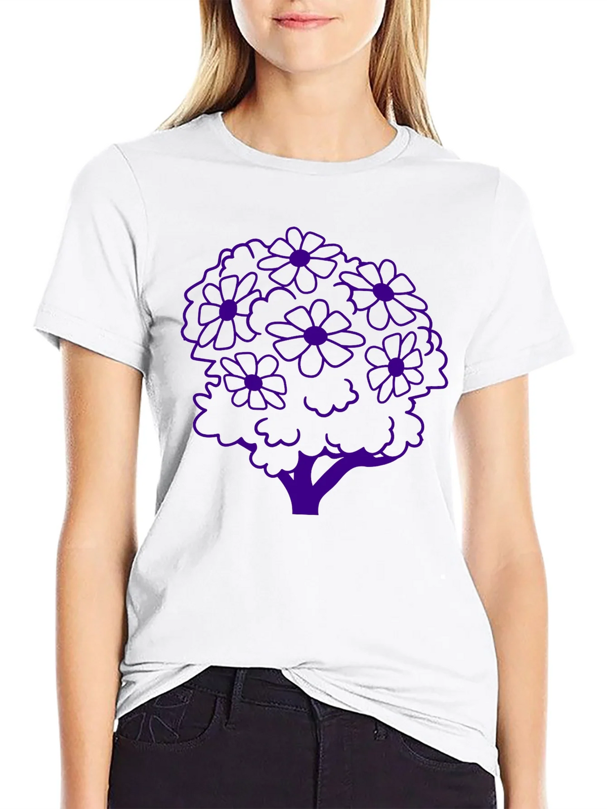 Floral Tree Graphic Tee - Stylish Black T-Shirt product image 8