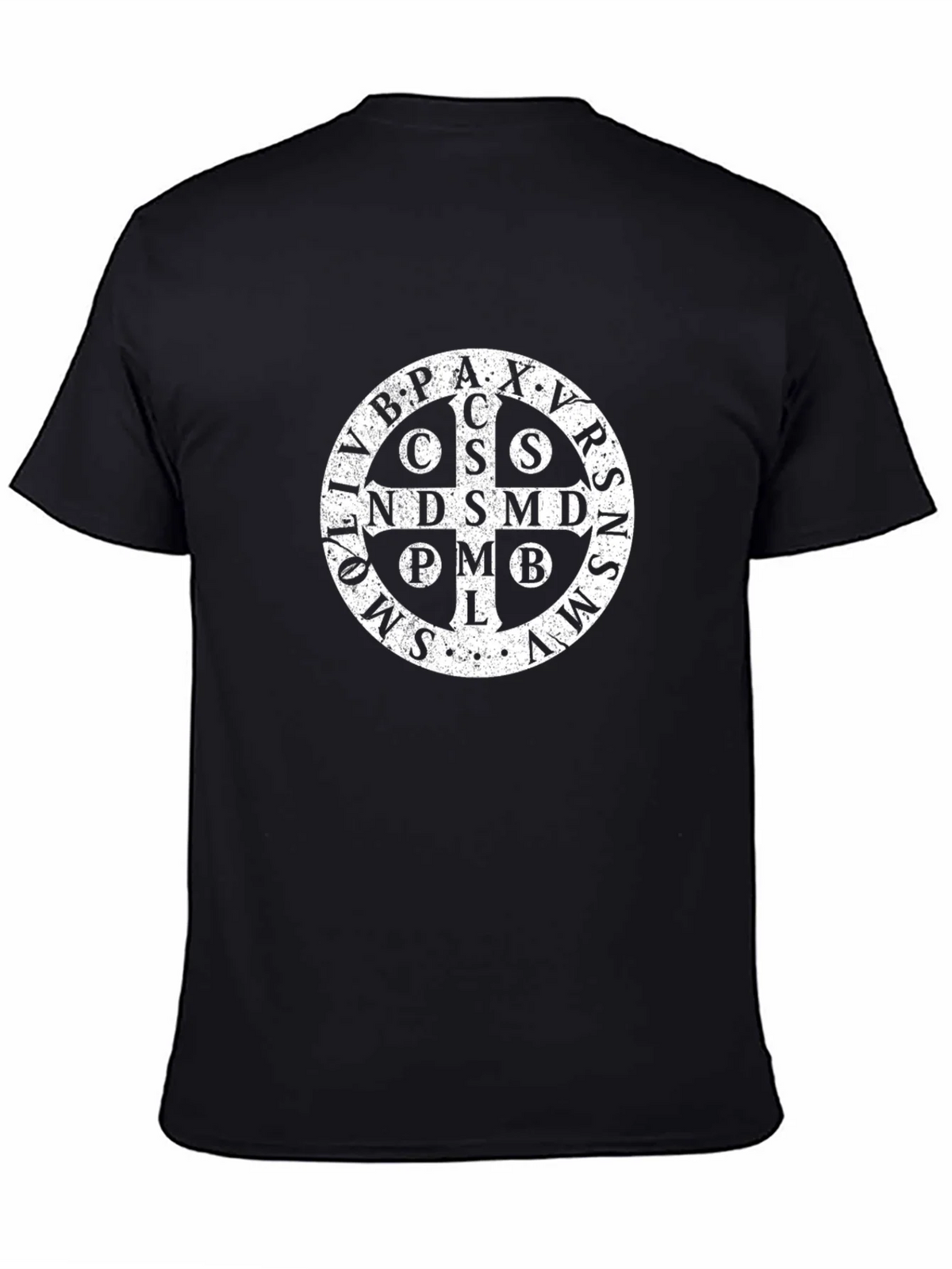 St. Benedict Medal T-Shirt - Black product image 4