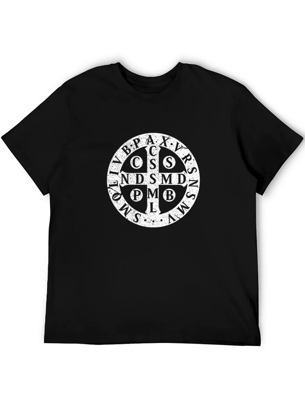 St. Benedict Medal T-Shirt - Black product image 5