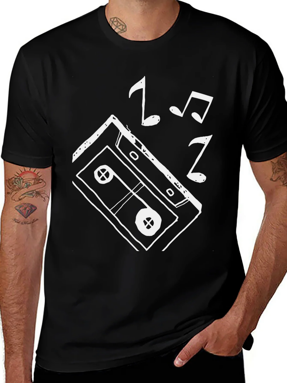 Retro Music Cassette T-Shirt - Cool Graphic Tee product image 1