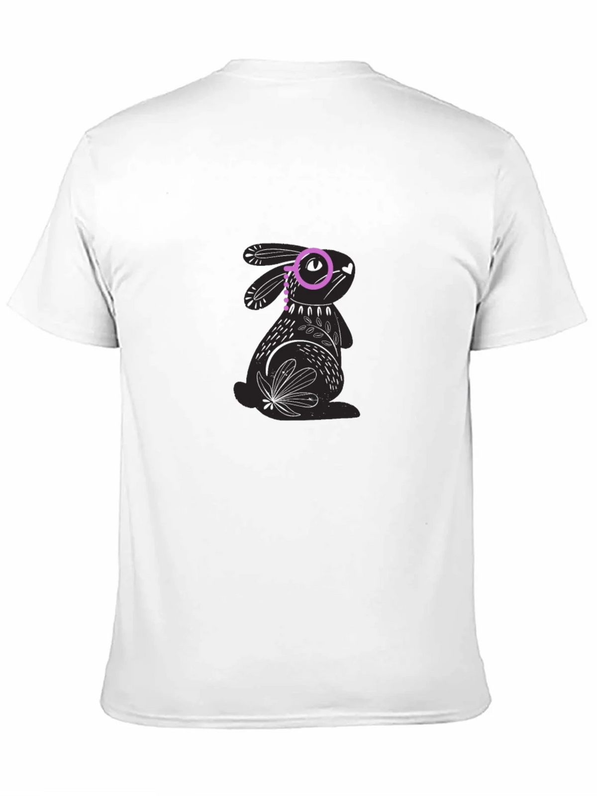 Black Tee with Rabbit Graphic product image 8
