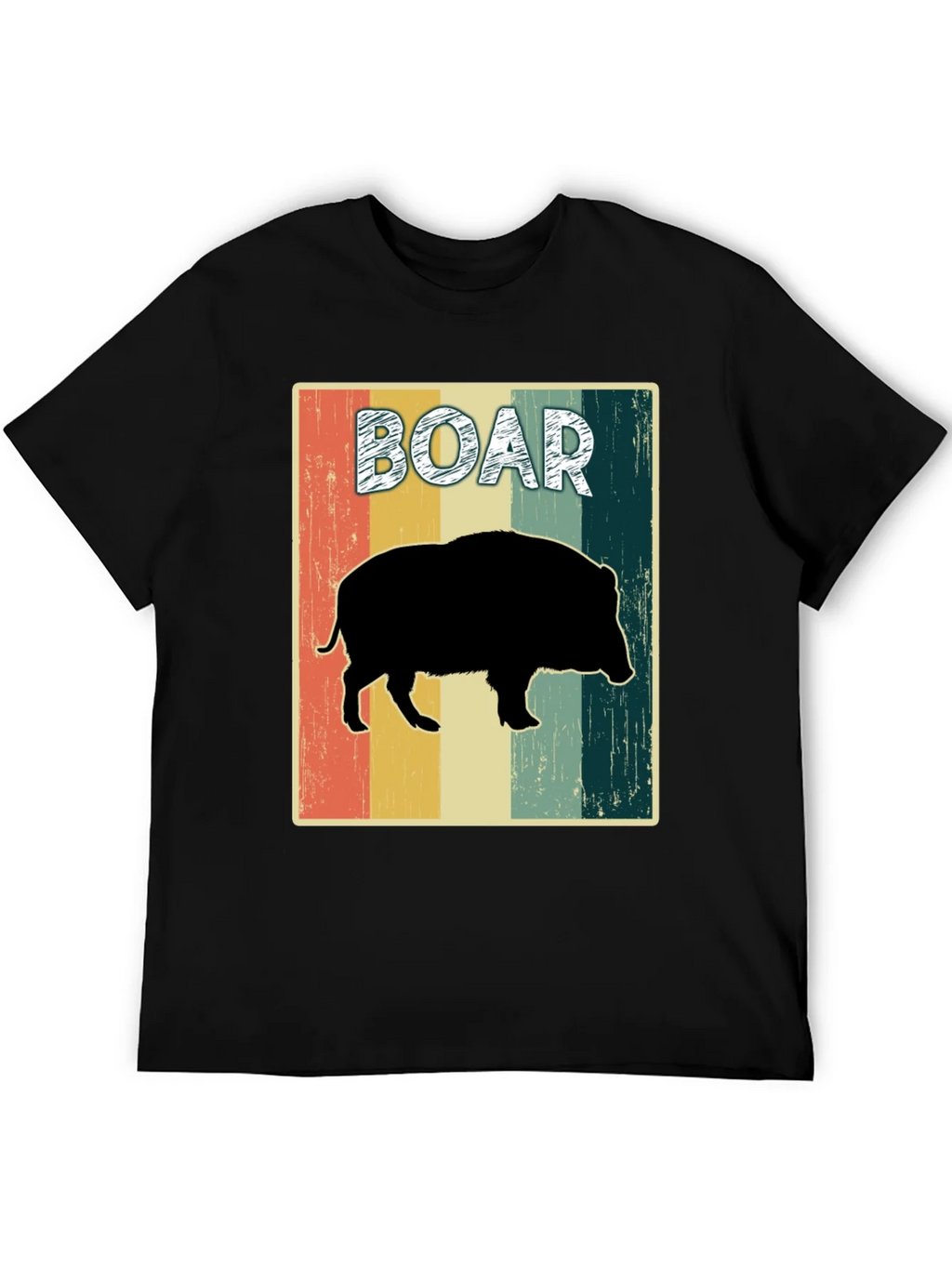 Vintage Style Boar Graphic Tee - Black product image 3