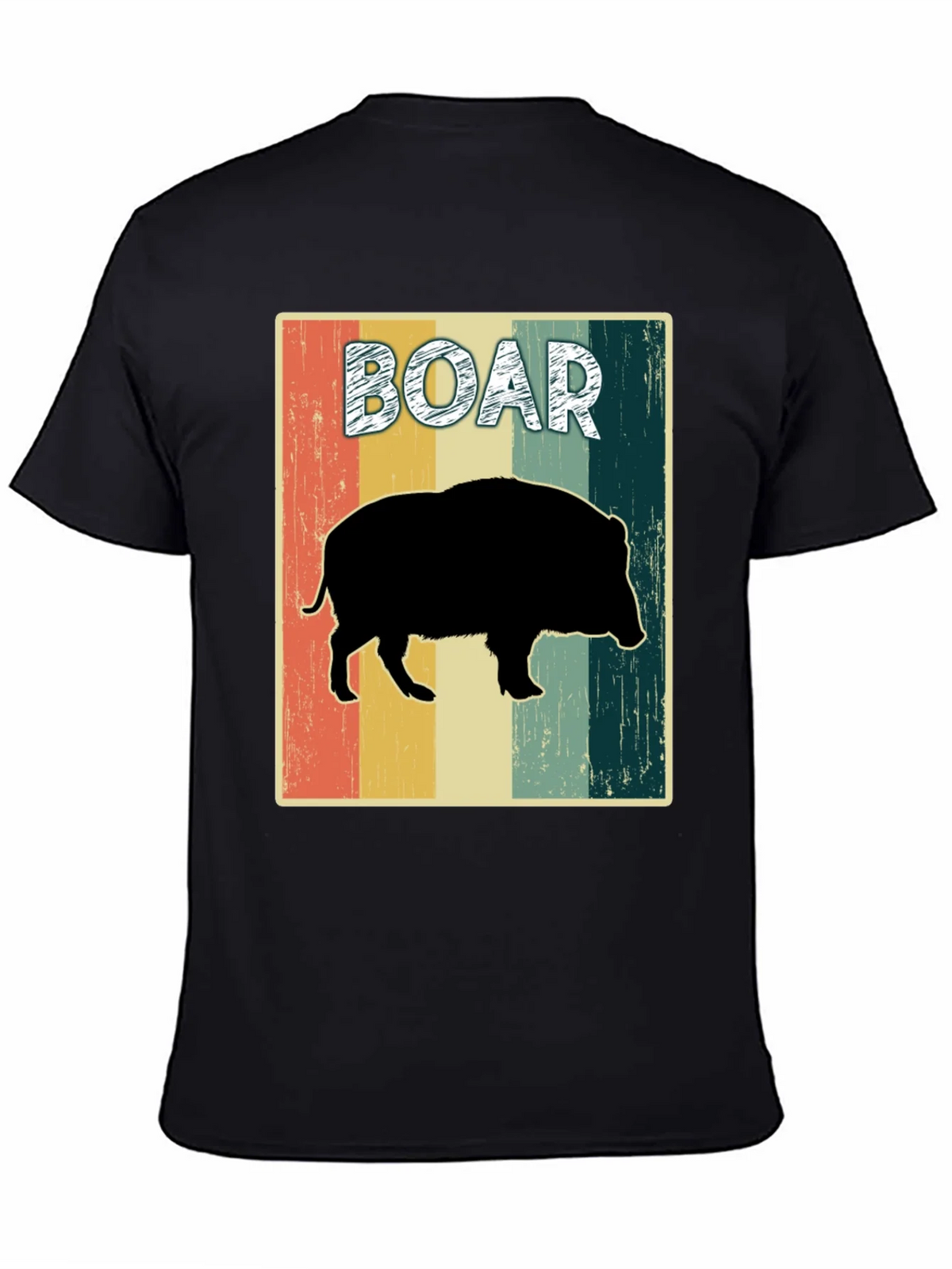 Vintage Style Boar Graphic Tee - Black product image 2