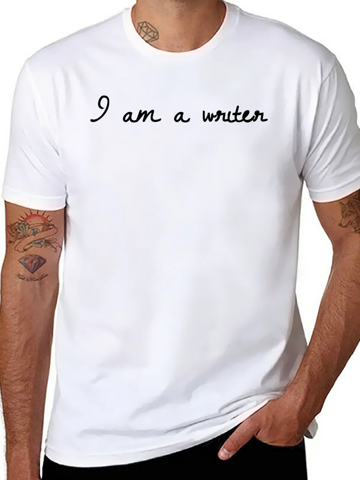 I am a Writer Black T-Shirt product image 7