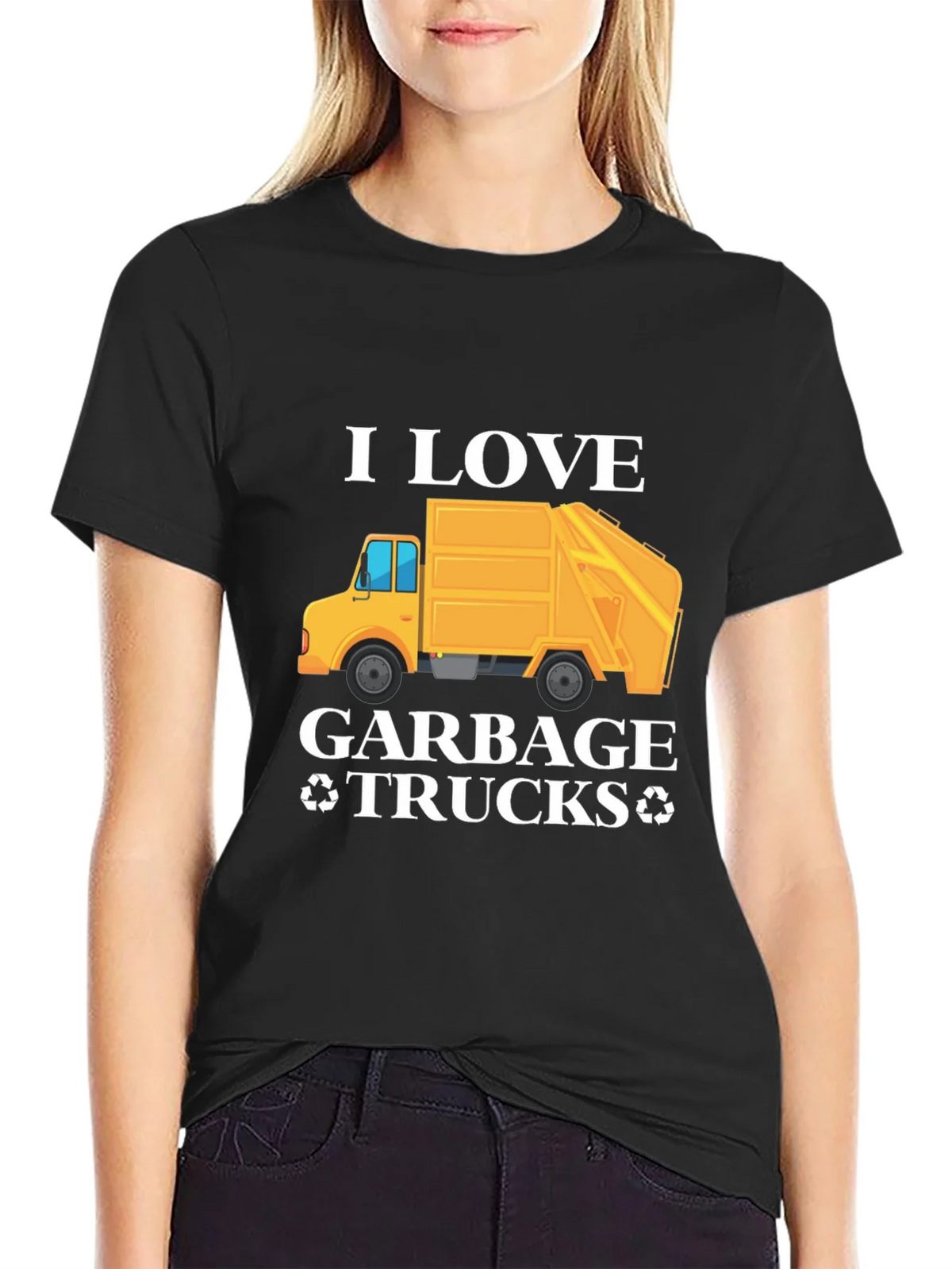 I Love Garbage Trucks Graphic T-Shirt product image 2