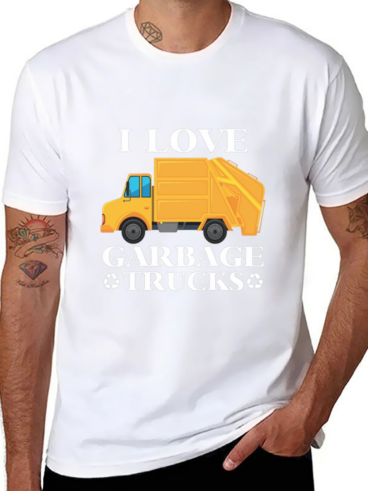 I Love Garbage Trucks Graphic T-Shirt product image 7