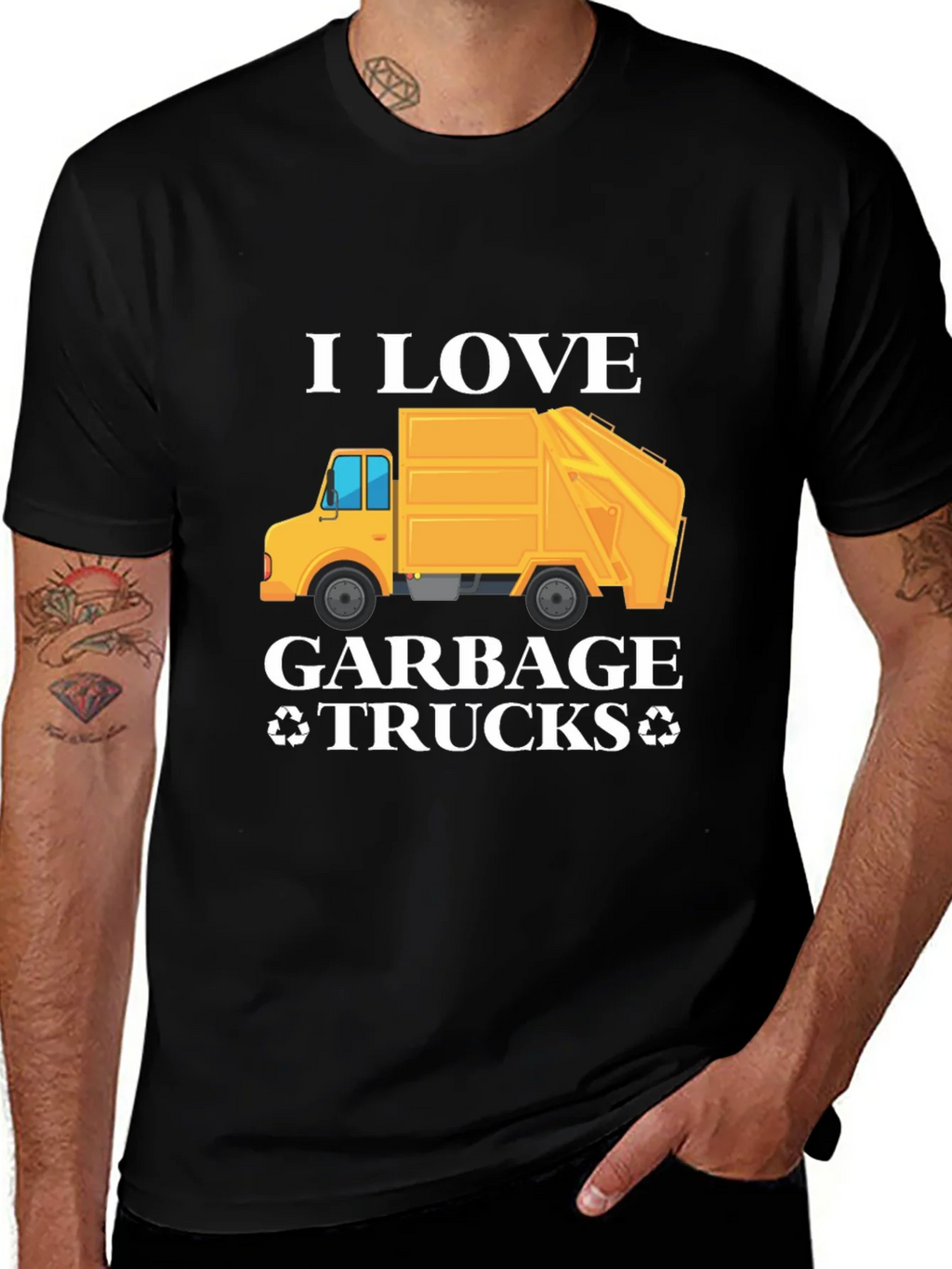 I Love Garbage Trucks Graphic T-Shirt product image 1