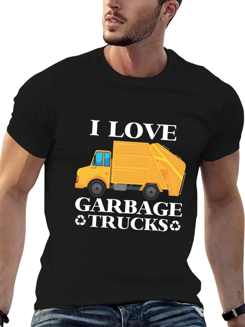 I Love Garbage Trucks Graphic T-Shirt product image 6