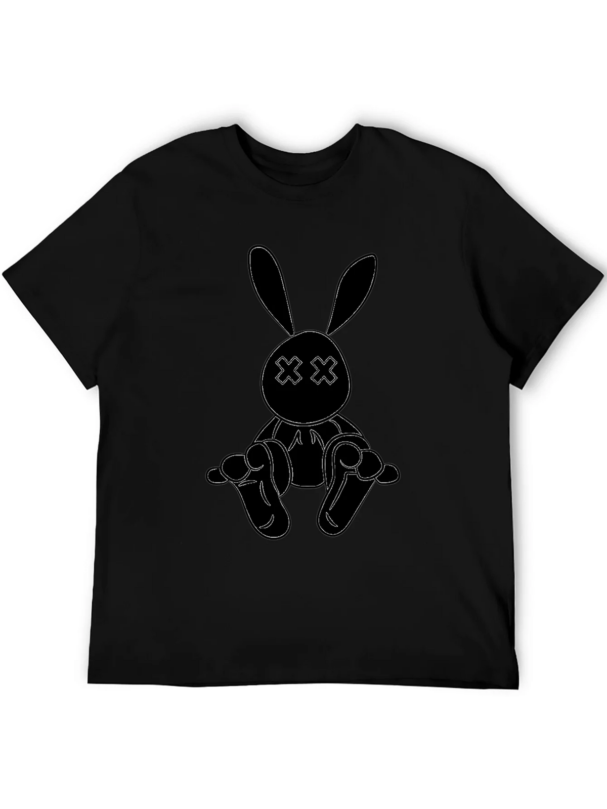 Black Bunny Outline Graphic Tee product image 5