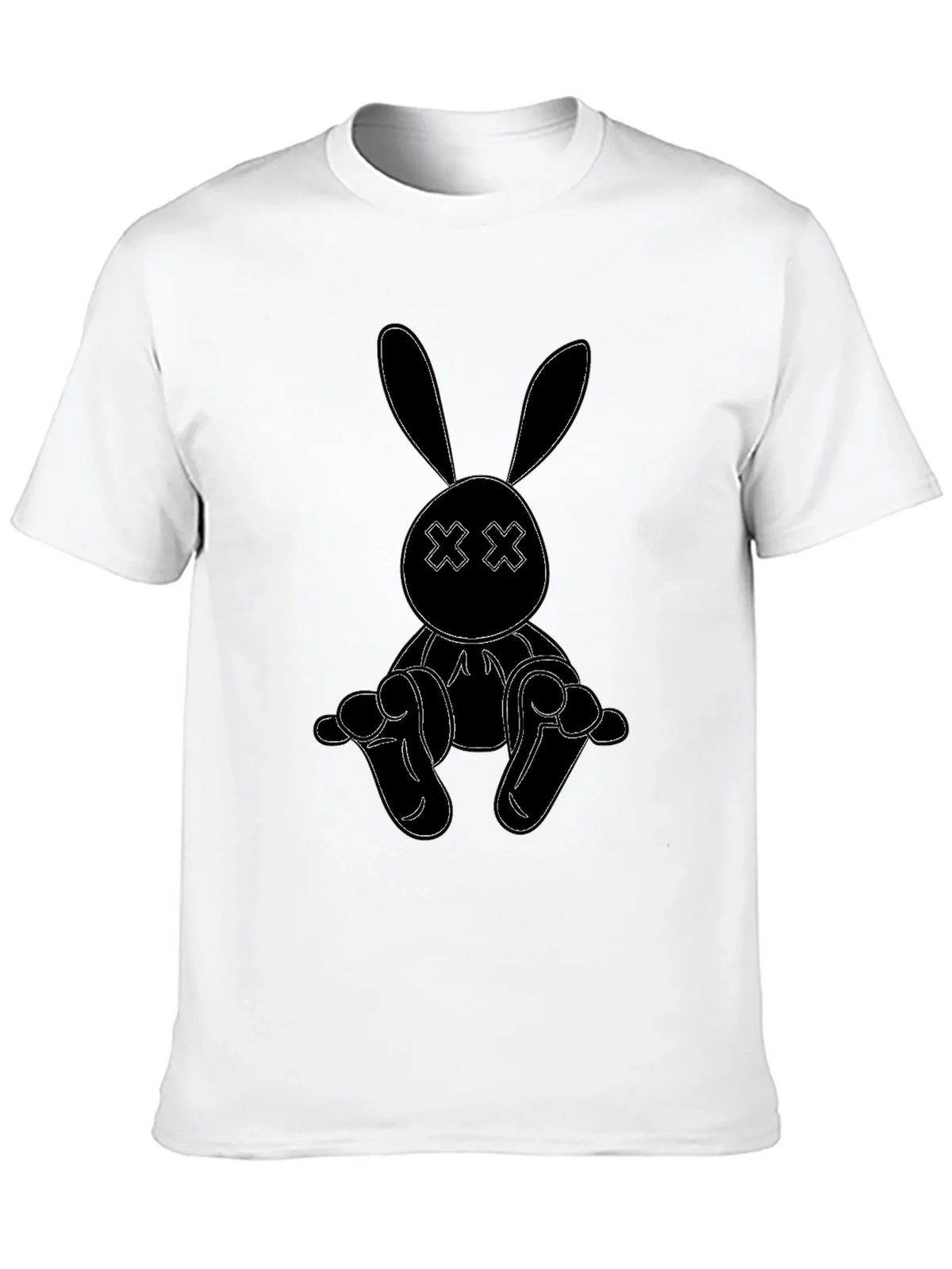 Black Bunny Outline Graphic Tee product image 9