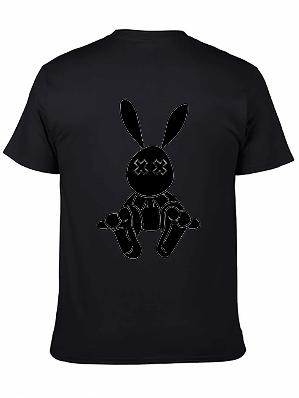 Black Bunny Outline Graphic Tee product image 4