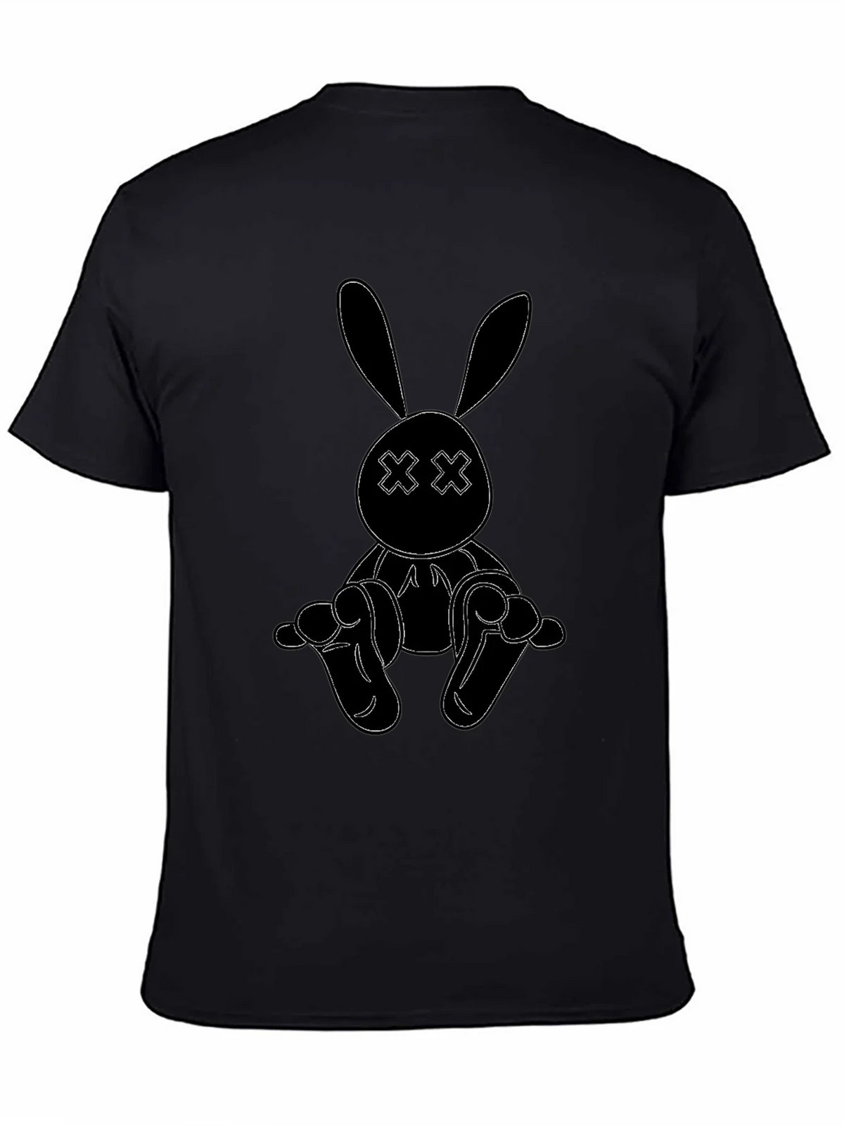 Black Bunny Outline Graphic Tee product image 4
