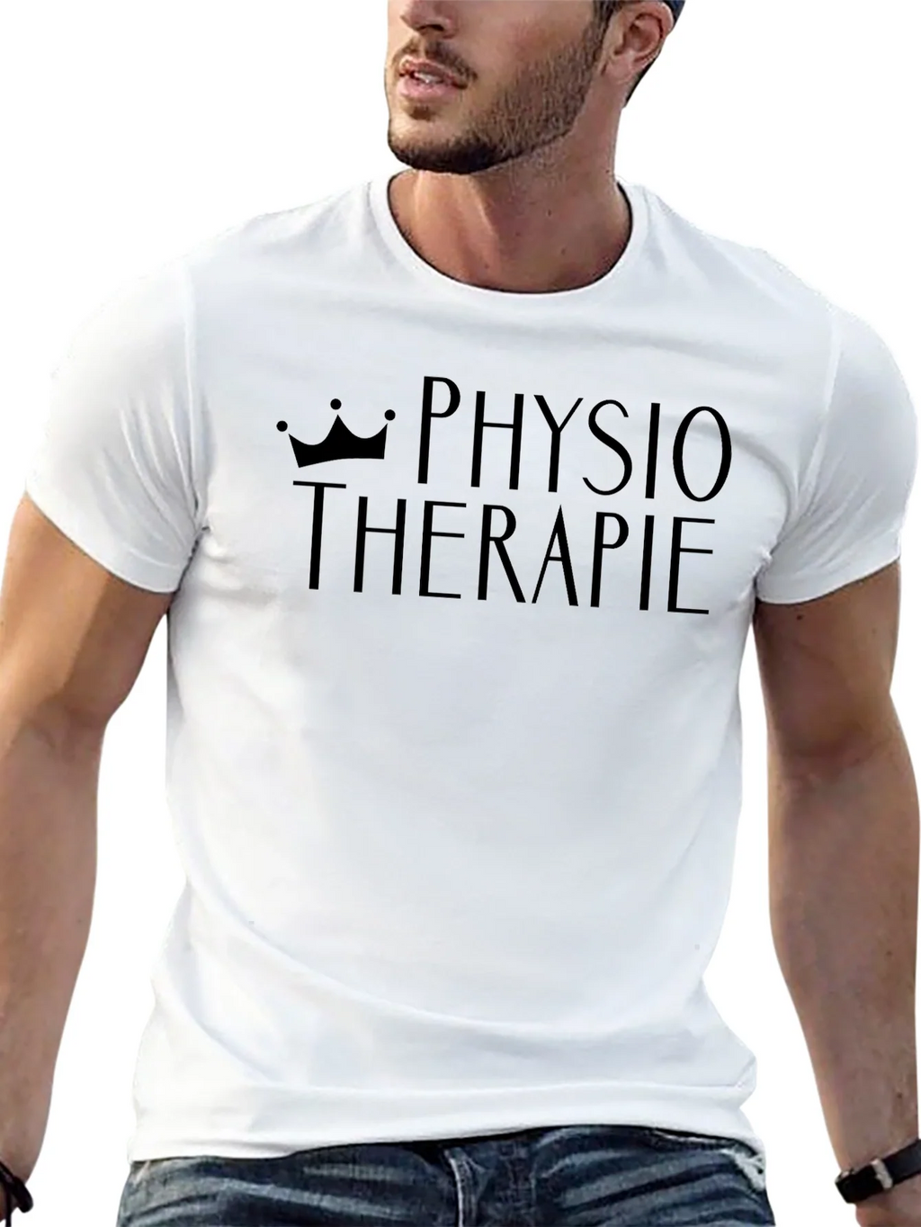 Physiotherapie Crown Print Black T-Shirt product image 12