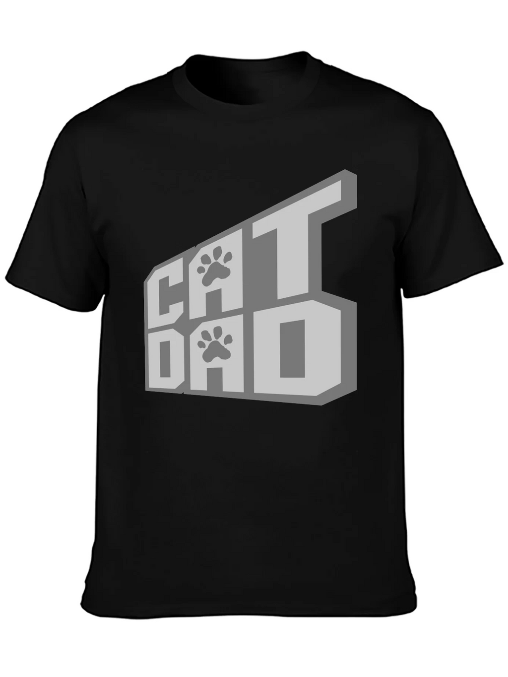 Cat Dad T-Shirt - Black product image 3