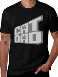 Cat Dad T-Shirt - Black product image 1