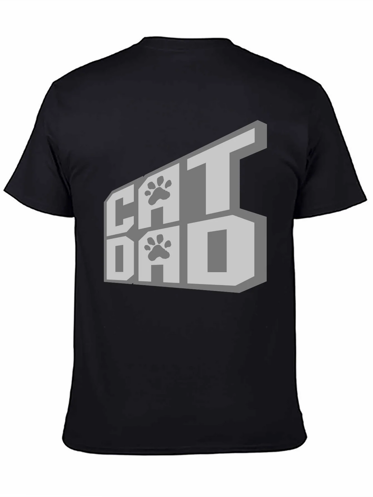 Cat Dad T-Shirt - Black product image 4
