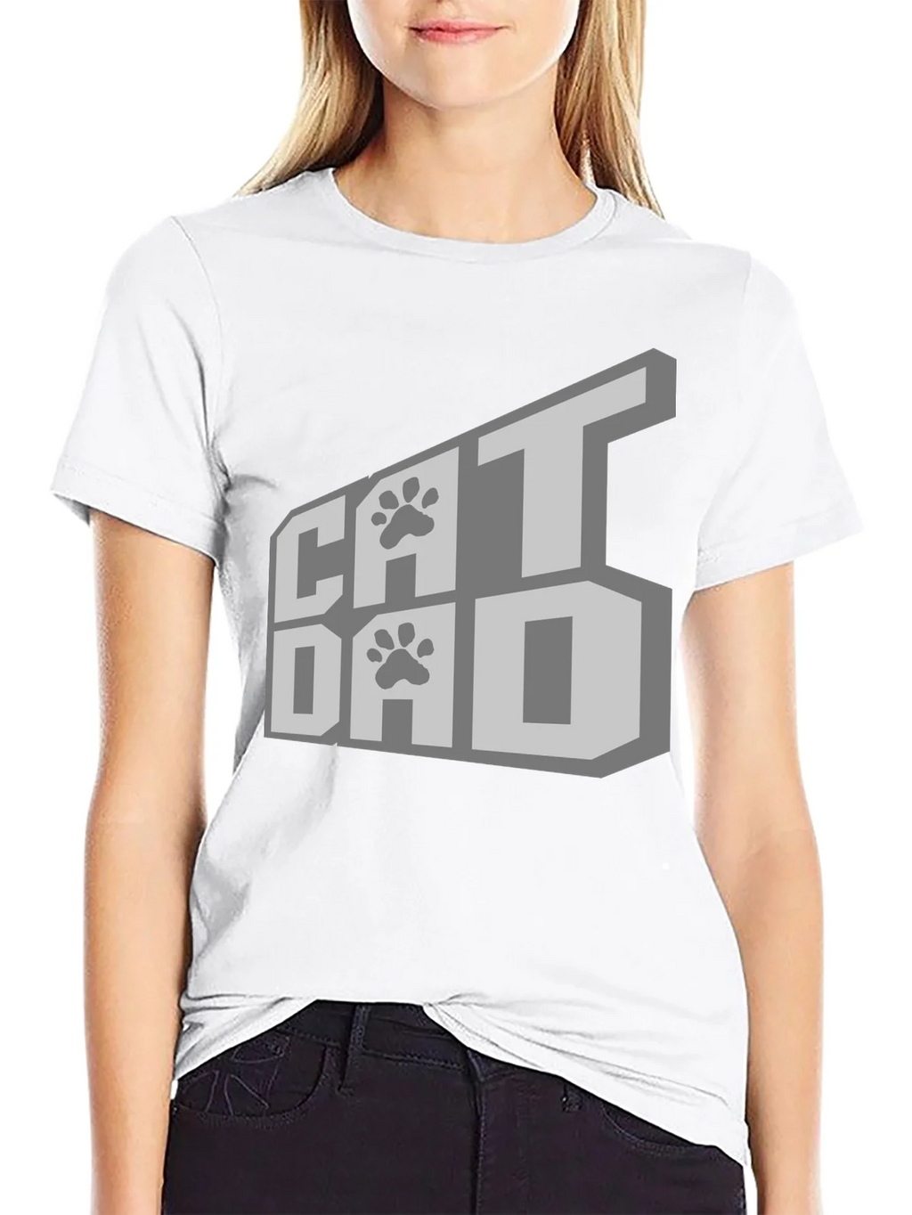 Cat Dad T-Shirt - Black product image 8
