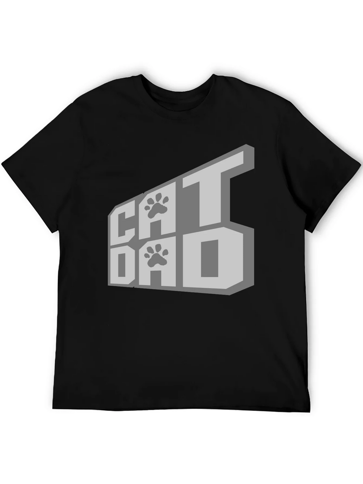 Cat Dad T-Shirt - Black product image 5