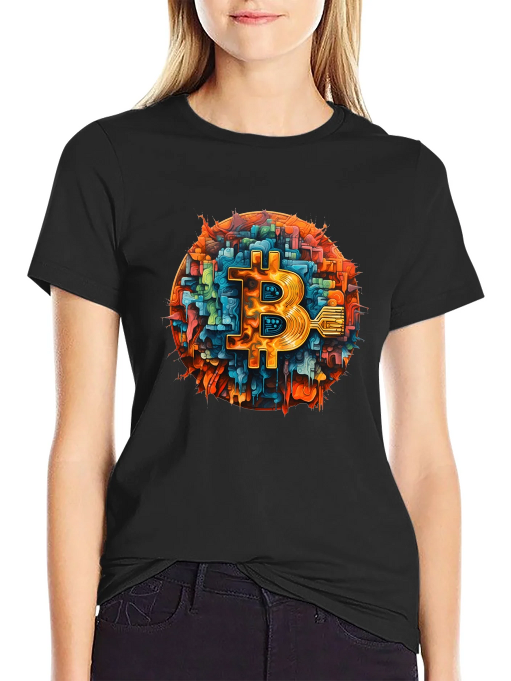 Bitcoin Tech T-Shirt - Black Crypto Tee product image 2
