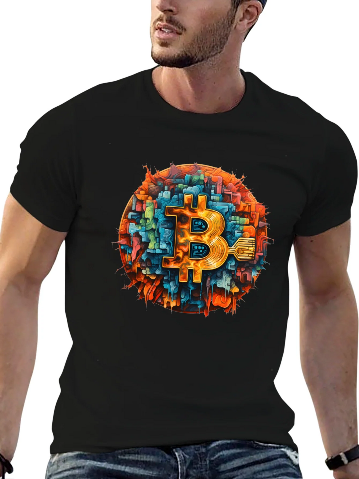 Bitcoin Tech T-Shirt - Black Crypto Tee product image 5