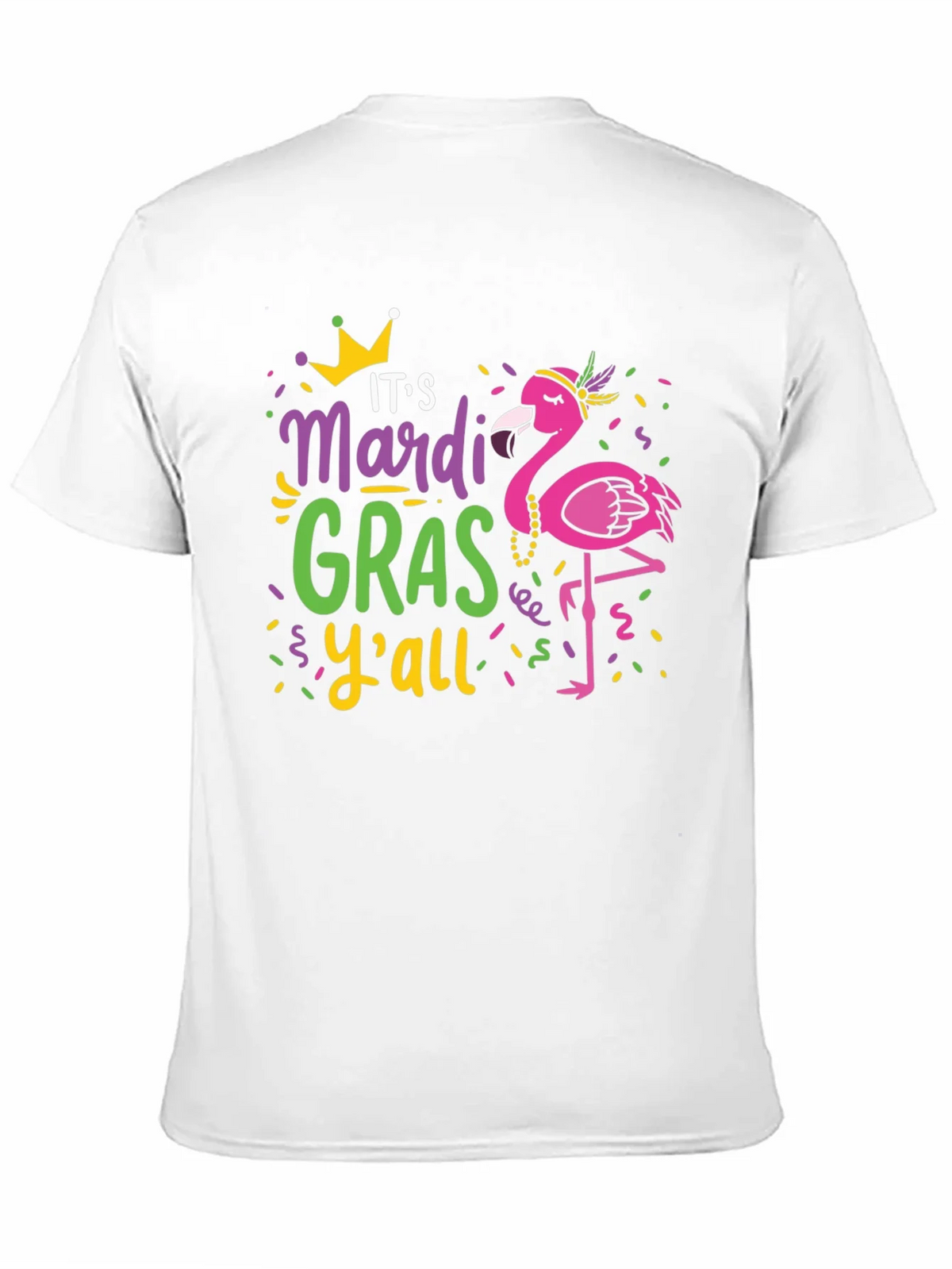 Mardi Gras Flamingo Graphic T-Shirt product image 10
