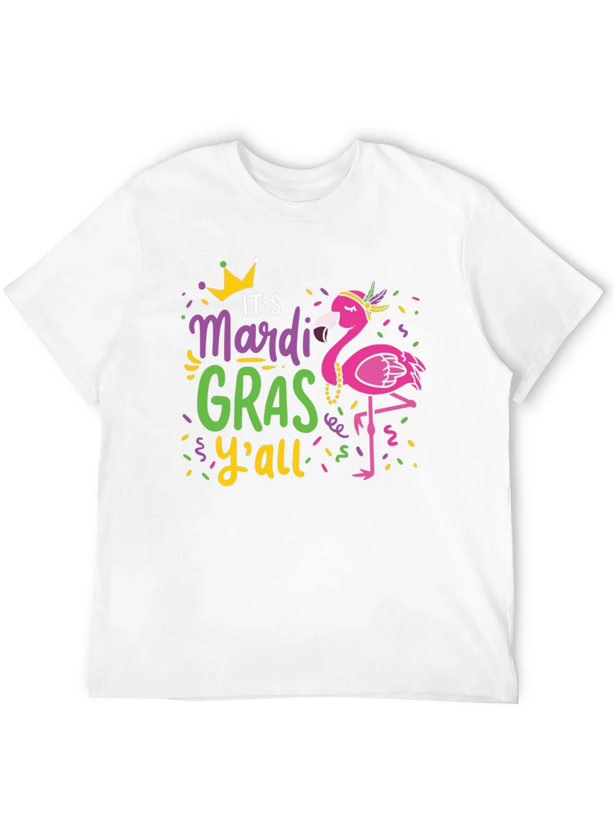 Mardi Gras Flamingo Graphic T-Shirt product image 11