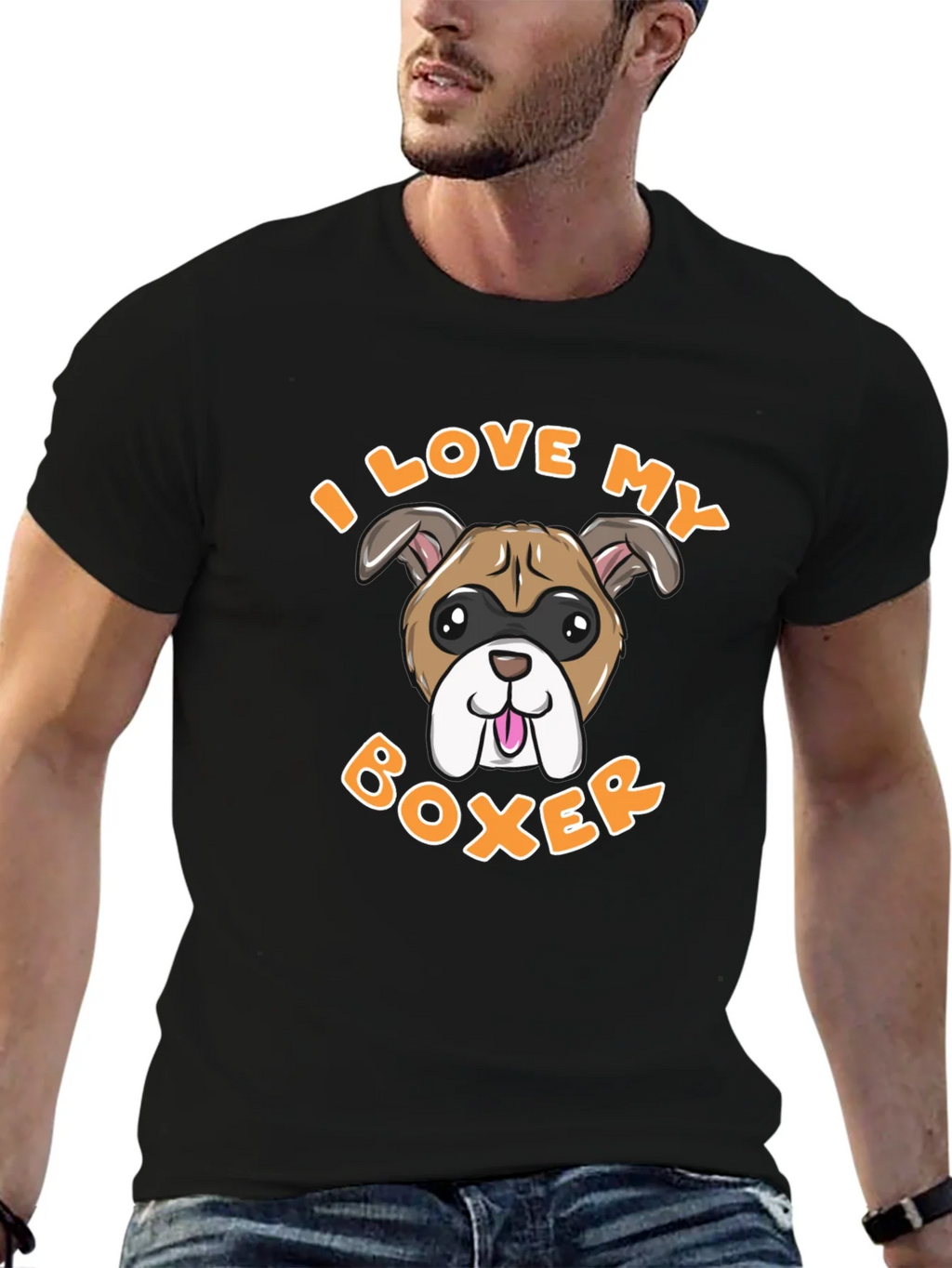 I Love My Boxer Dog Graphic Tee product image 6