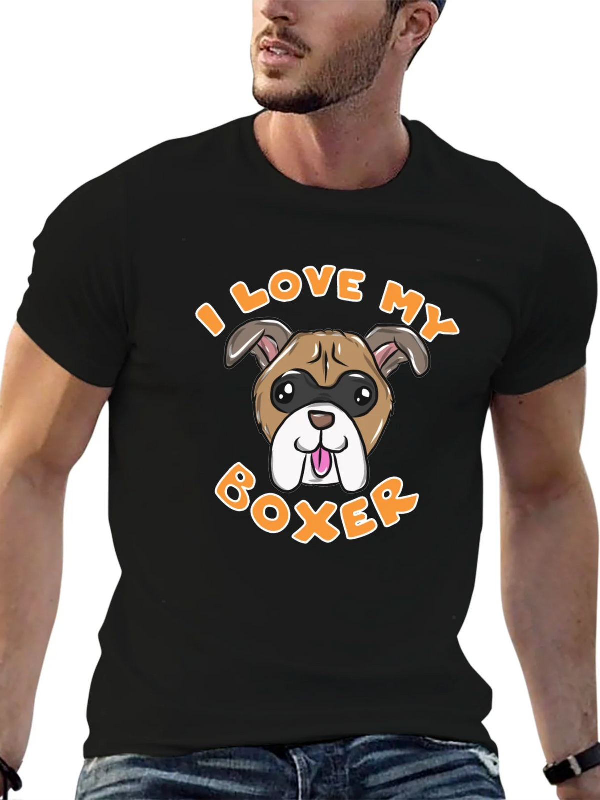 I Love My Boxer Dog Graphic Tee product image 6