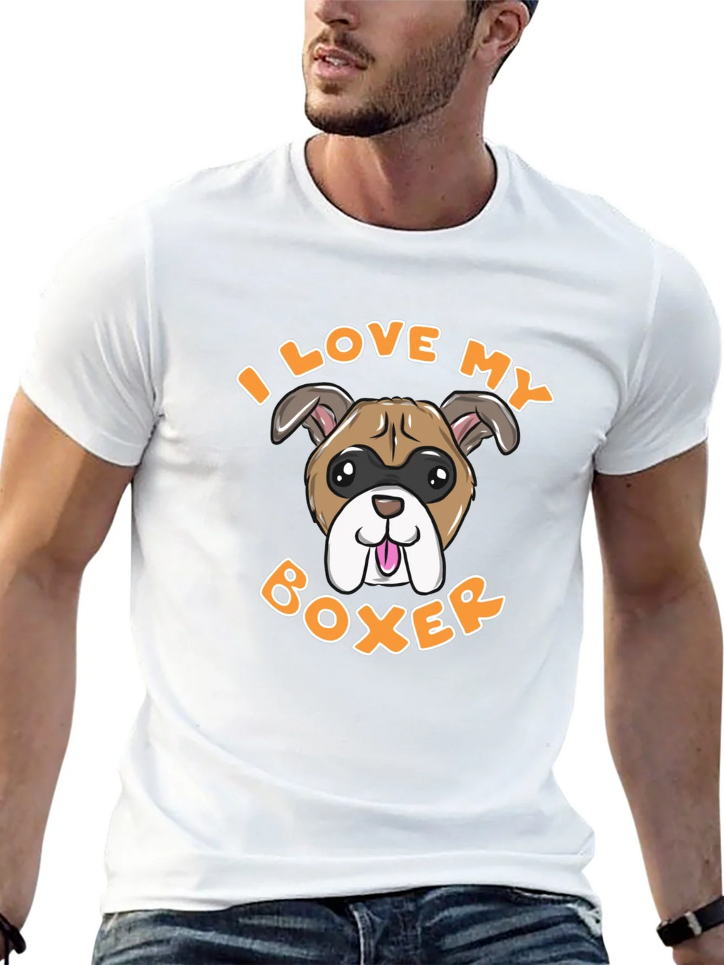 I Love My Boxer Dog Graphic Tee product image 12