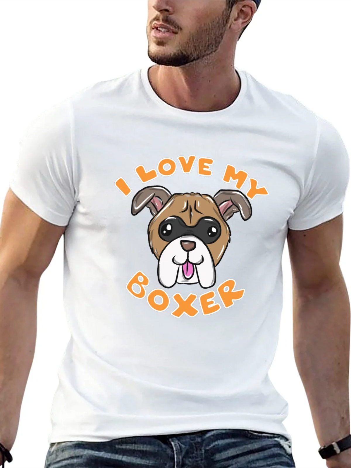 I Love My Boxer Dog Graphic Tee product image 12