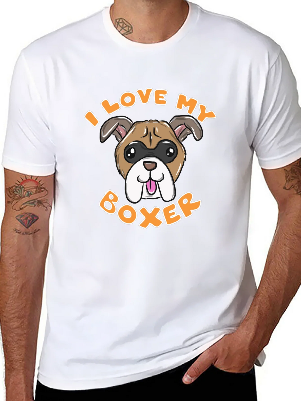 I Love My Boxer Dog Graphic Tee product image 7
