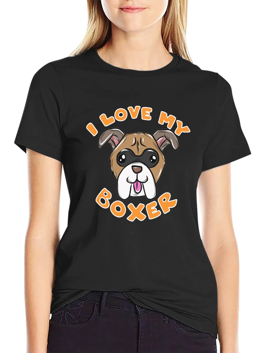 I Love My Boxer Dog Graphic Tee product image 2