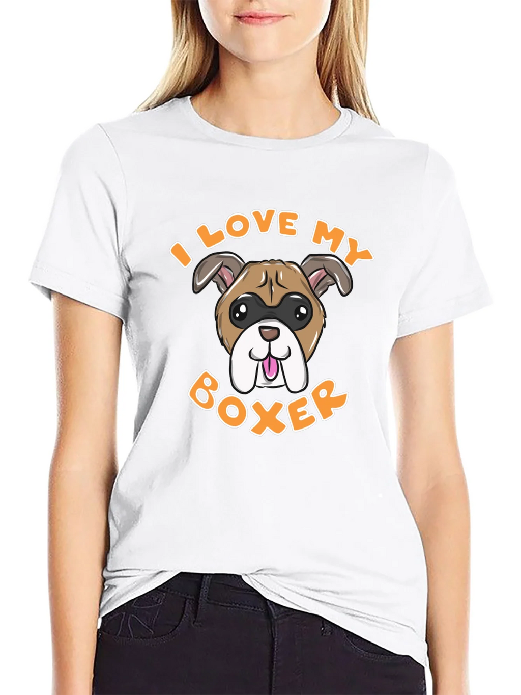 I Love My Boxer Dog Graphic Tee product image 8