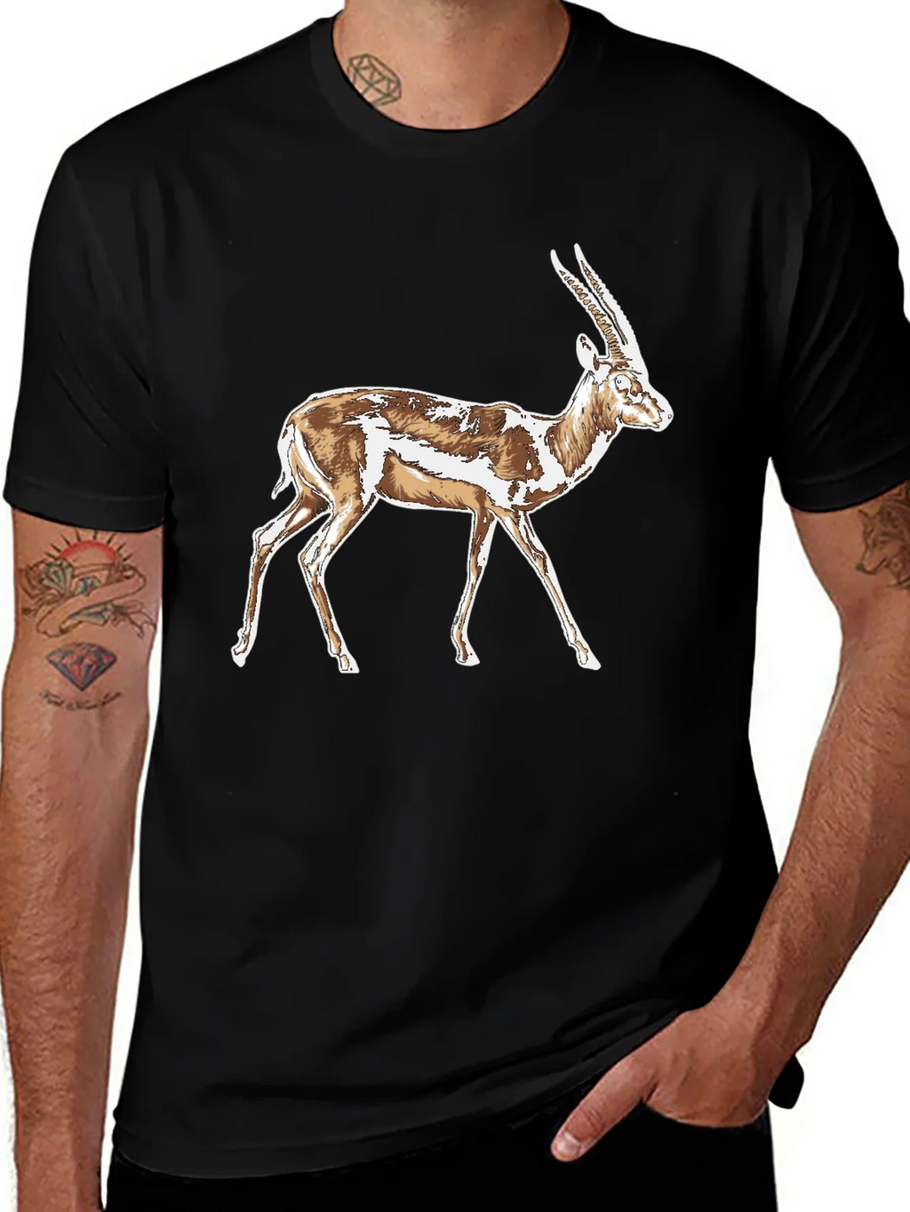 Gazelle Graphic T-Shirt - Stylish Animal Print Tee product image 1