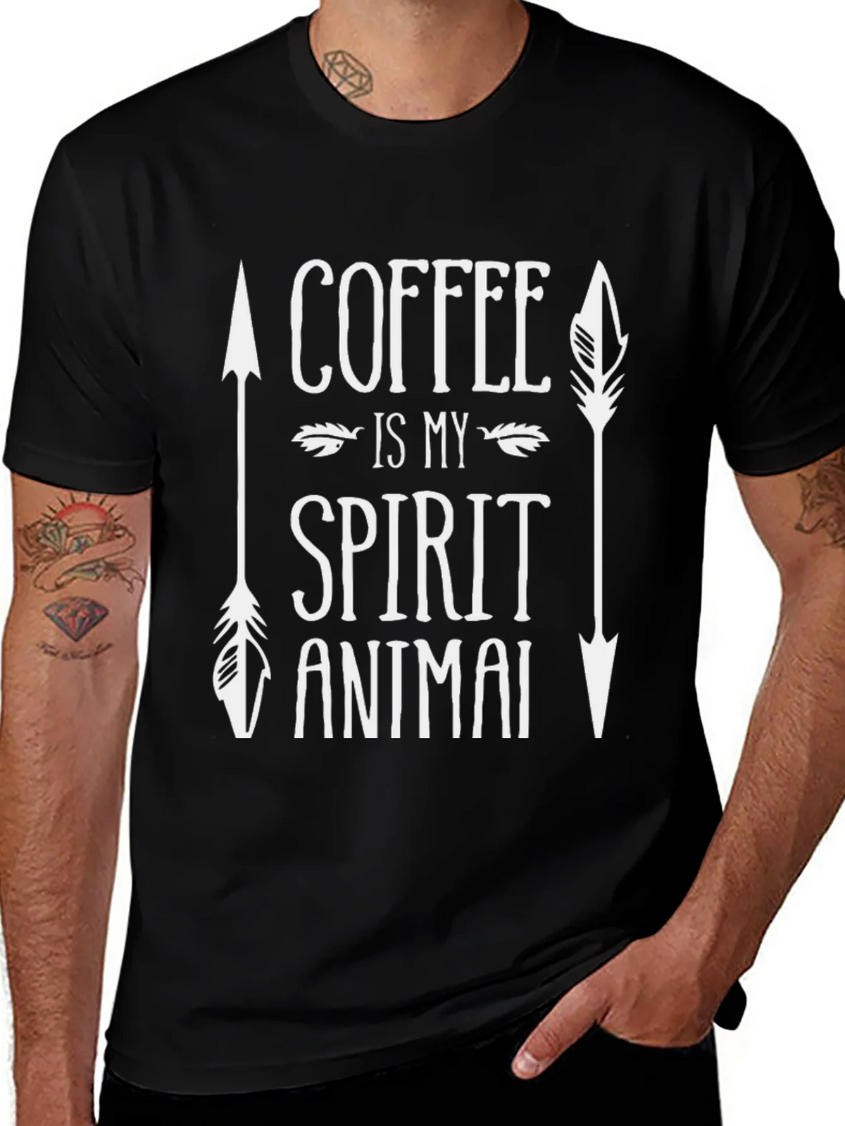 Coffee is My Spirit Animal T-Shirt - Trendy Graphic Tee product image 1