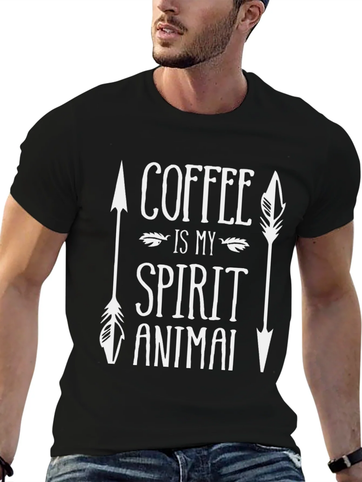 Coffee is My Spirit Animal T-Shirt - Trendy Graphic Tee product image 5