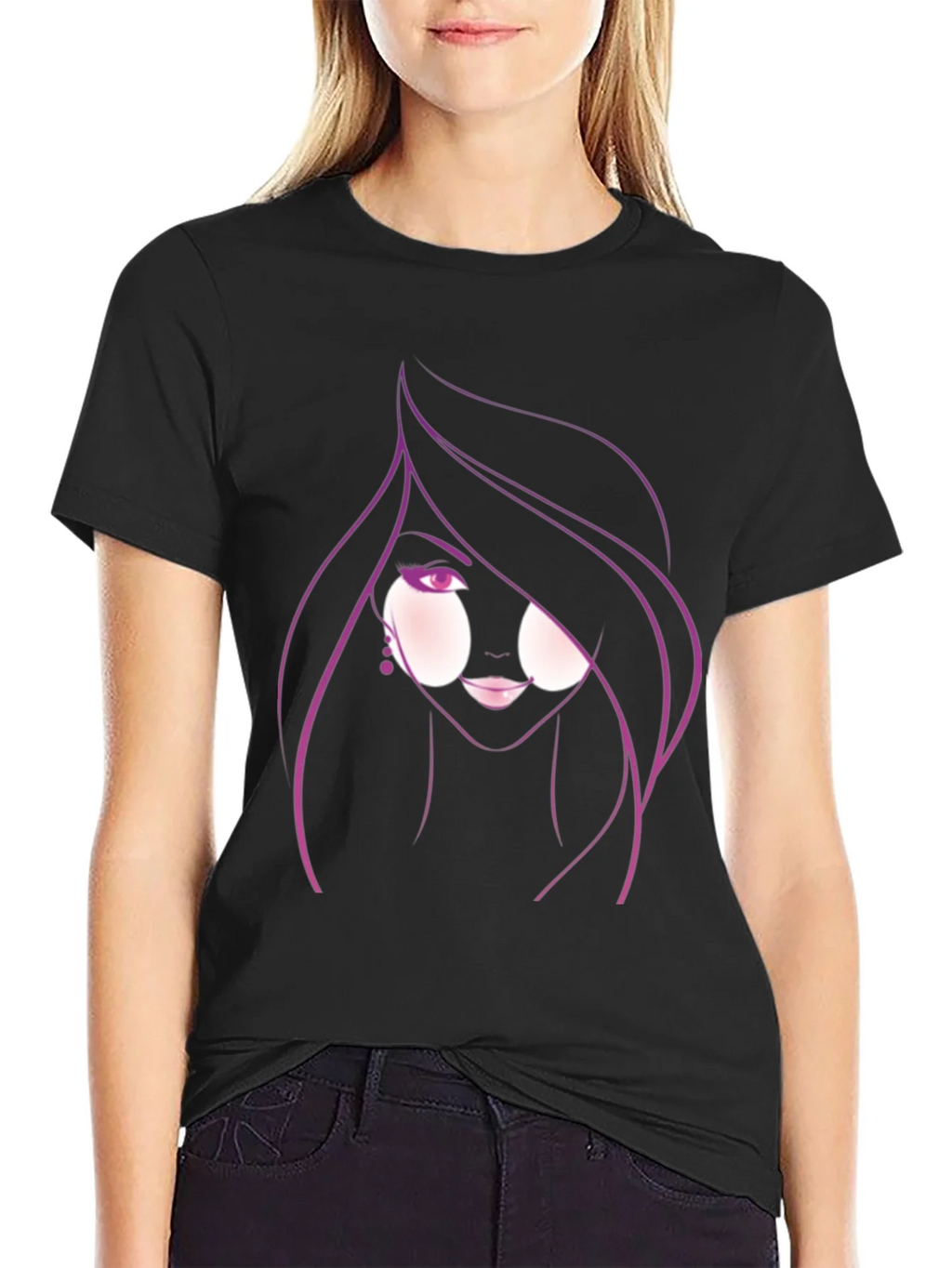 Stylish Graphic Tee - Woman Portrait Design product image 2