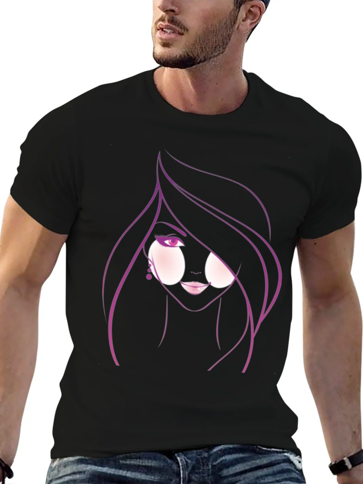 Stylish Graphic Tee - Woman Portrait Design product image 6