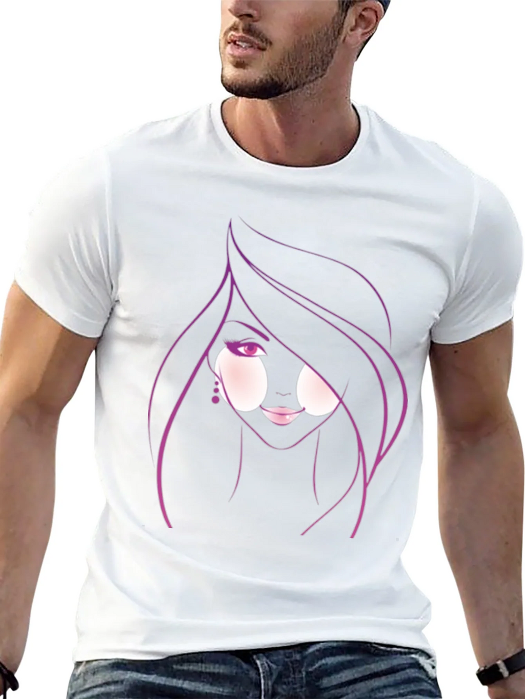 Stylish Graphic Tee - Woman Portrait Design product image 12