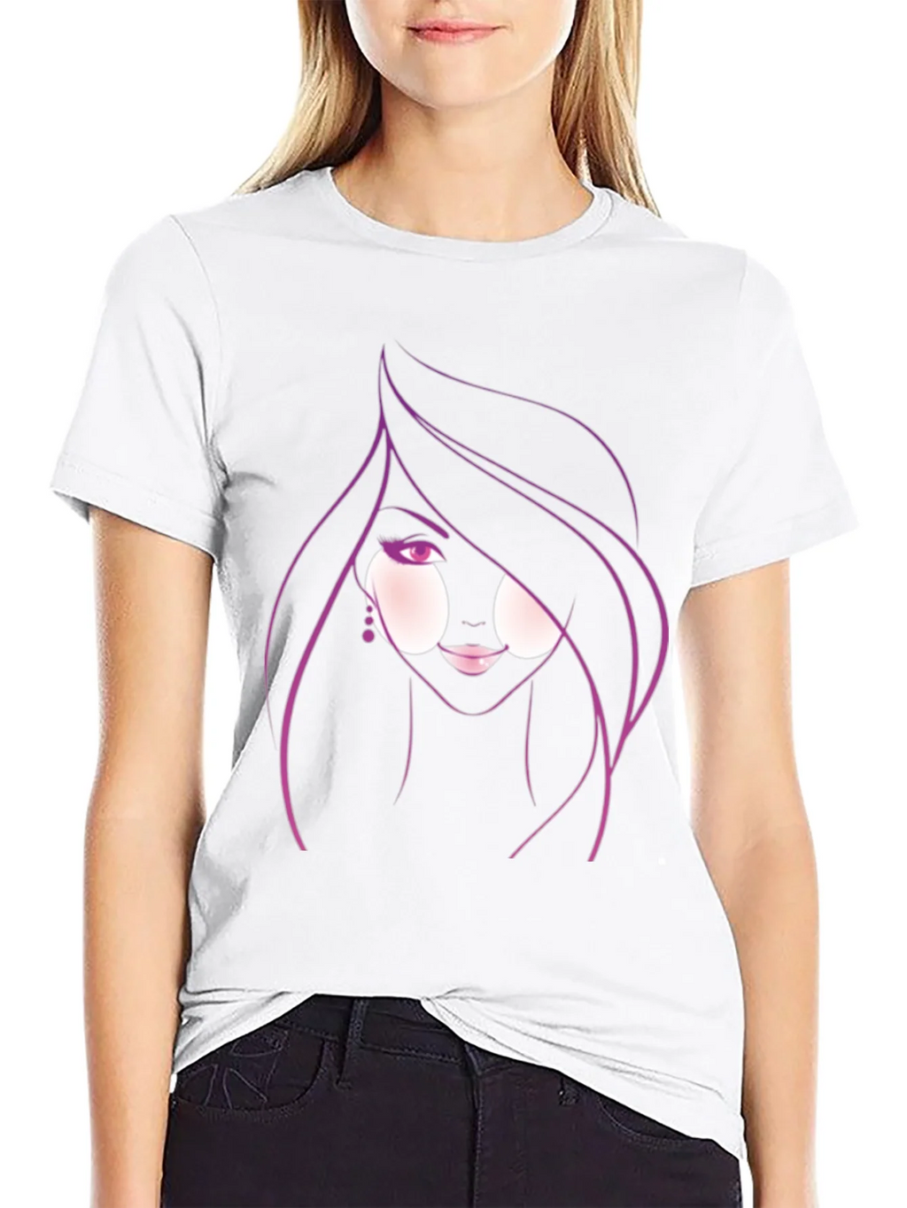 Stylish Graphic Tee - Woman Portrait Design product image 8