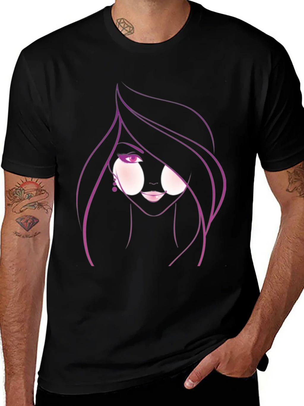Stylish Graphic Tee - Woman Portrait Design product image 1