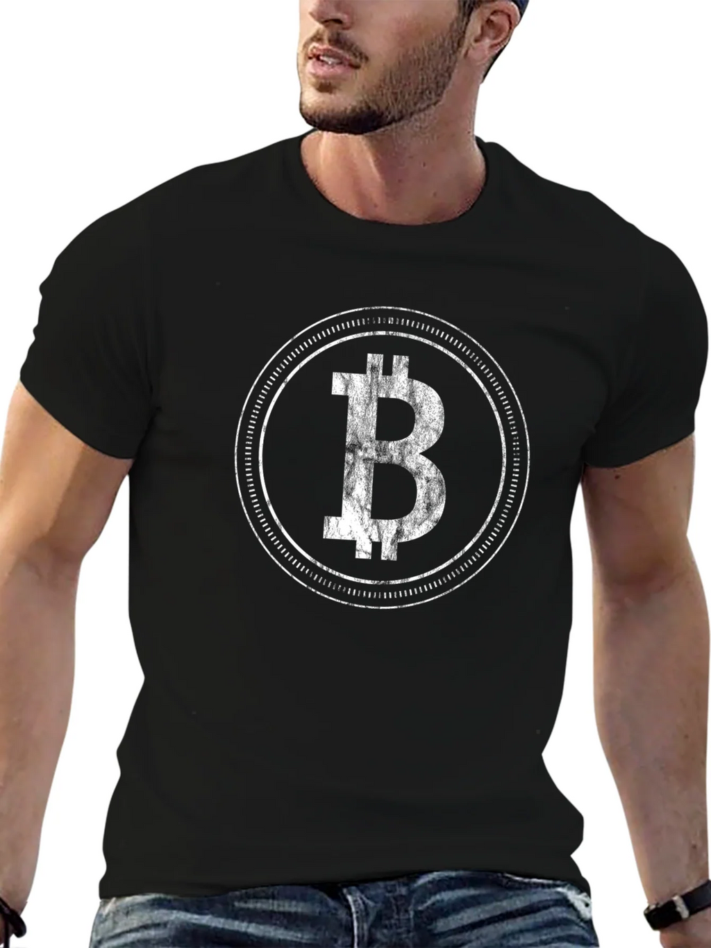 Bitcoin Logo Black T-Shirt - Crypto Currency Tee product image 4
