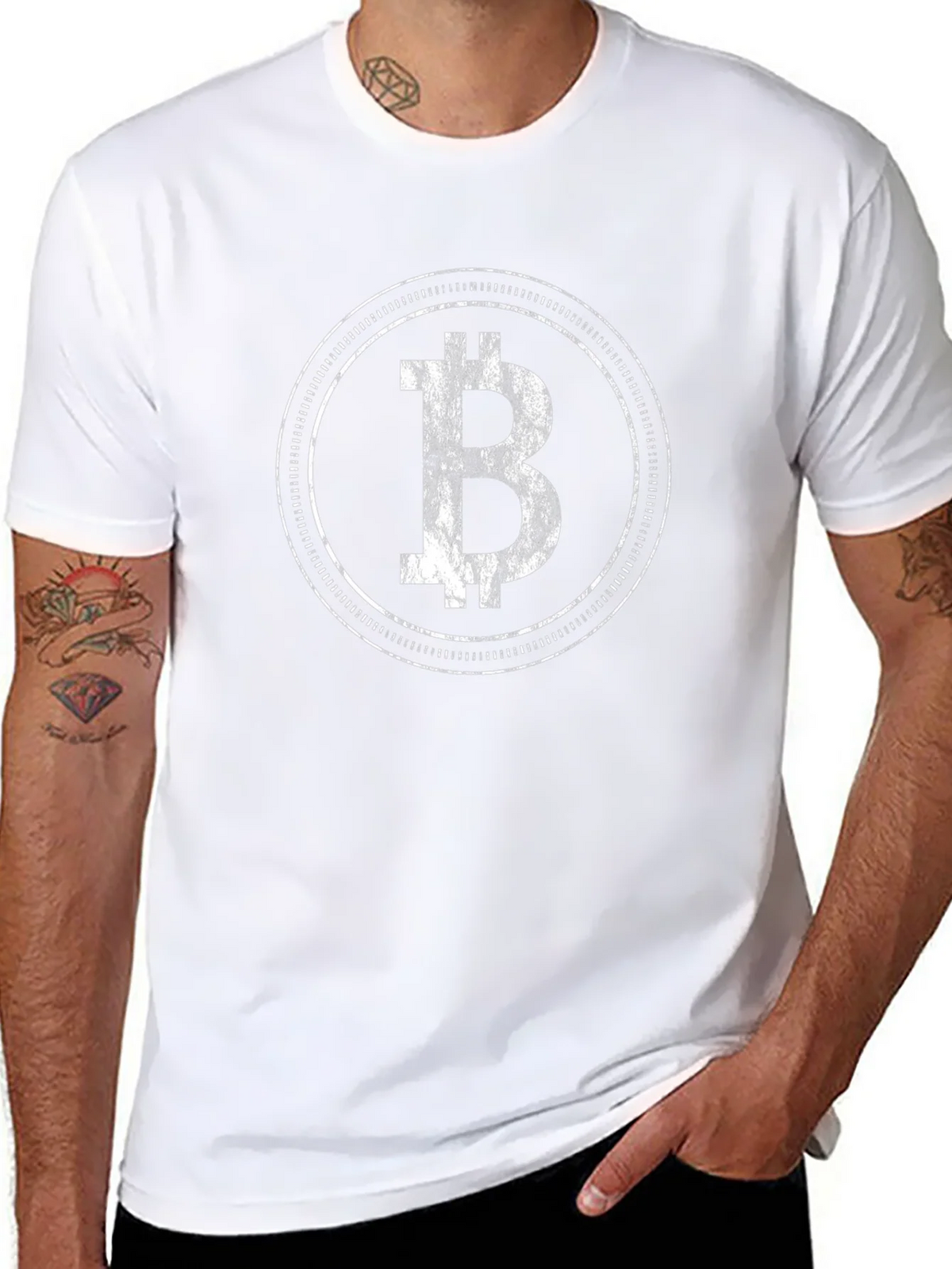 Bitcoin Logo Black T-Shirt - Crypto Currency Tee product image 5