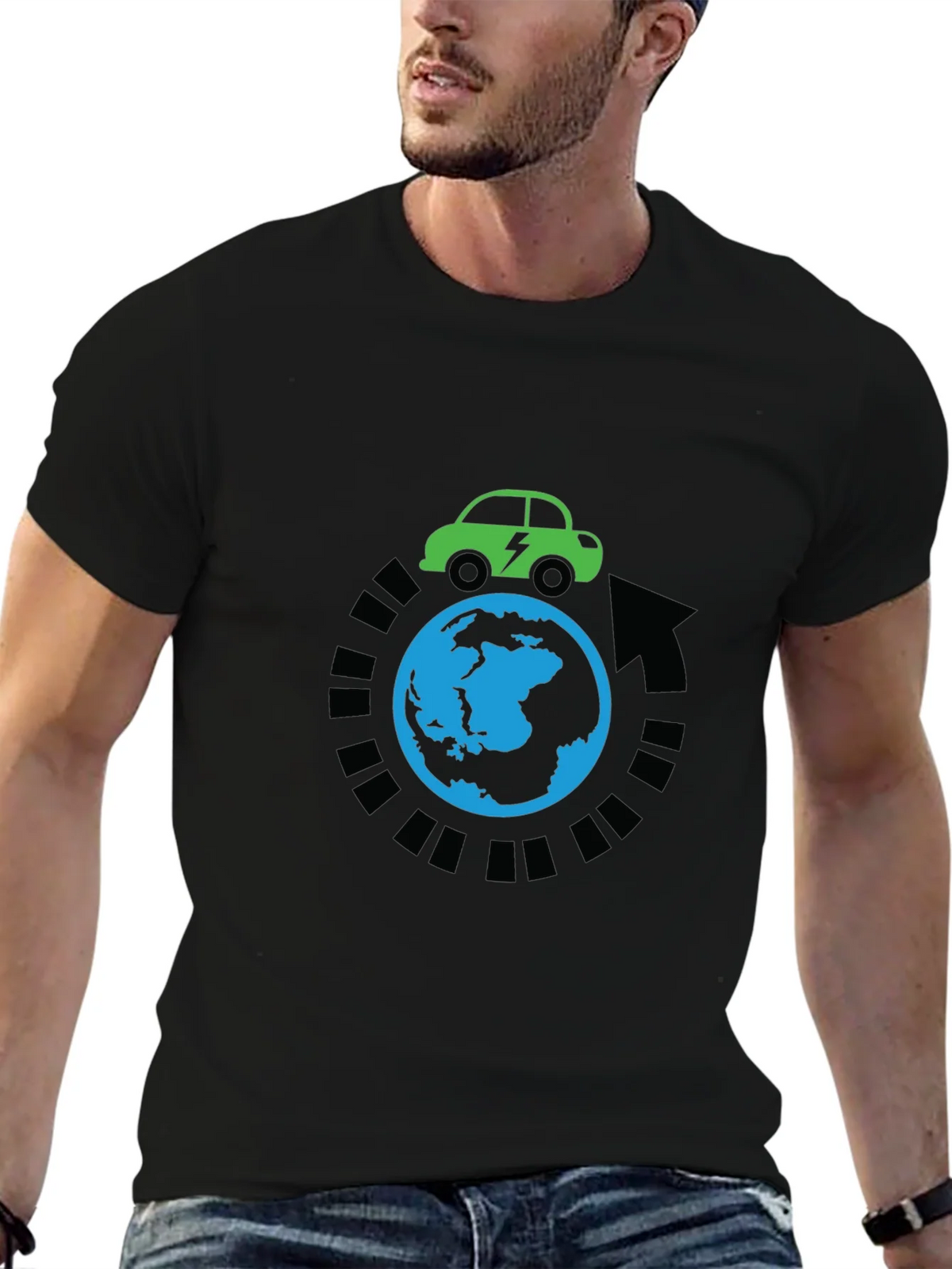 Eco-Friendly Electric Car Around The World T-Shirt product image 5